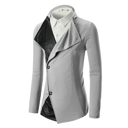 【M-2XL】お客様満足度NO.1配色折り襟シングルブレスト長袖スーツジャケット