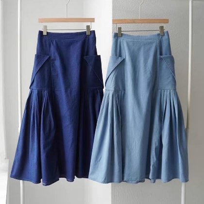 ユニークなデザイン ファッション ロング ポケット付き Aライン スカート